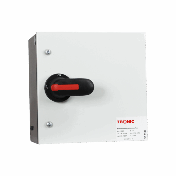 Tronic Main Switch Fused With Rotary 100A
