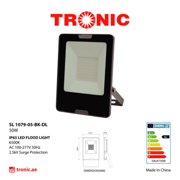 Tronic Black Led Floodlight 50 Watts