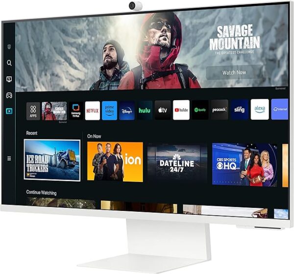 Samsung 32&Quot; 4K Smart Monitor M8 M80C, Iconic Slim Design, White Ls32Cm801Umxue