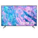 Samsung 50" LED Crystal UHD 4K Smart TV Frameless, Samsung Smart Hub, PurColor, Crystal Processor with 4K UHD Upscaling, Motion Xcelerator, Mega Contrast HDR, Object Tracking Sound Lite, Q-Symphony 50CU7000