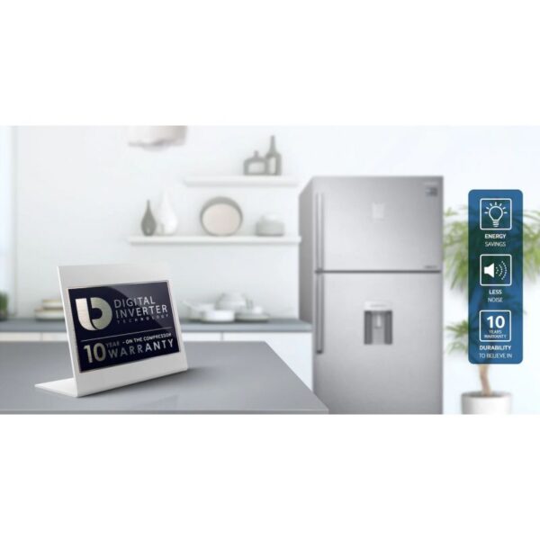 Samsung Refrigerator 506L Double Door, Top Freezer With Twin Cooling Plus, Digital Inverter Technology, Tmf, Dit, Multiflow Cooling, Led Lighting, Silver Rt64K6541Sl/Rt50Kk6541Sl