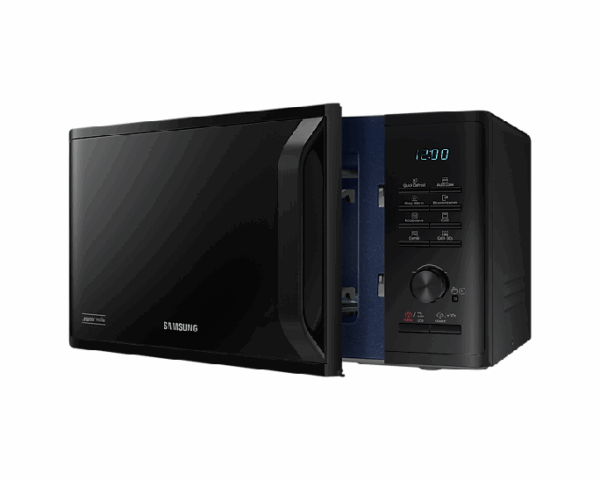 Samsung Microwave Oven 23L, 1250W, Grill, 6 Power Levels, Browning Plus Triple Distribution System, Auto Cook, Quick Defrost, Deodorization, Black Mg23K3515Ak/Sg