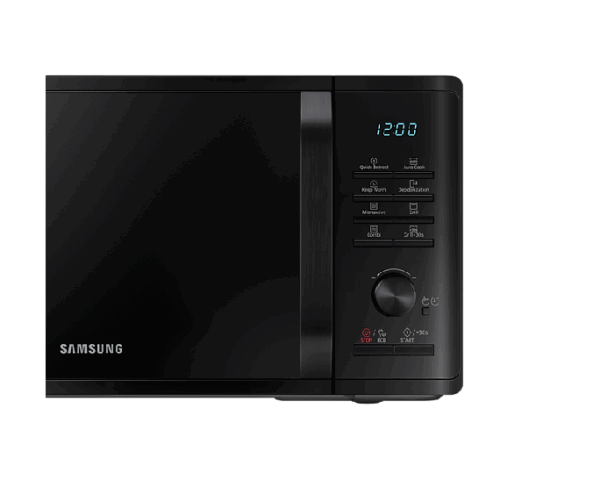Samsung Microwave Oven 23L, 1250W, Grill, 6 Power Levels, Browning Plus Triple Distribution System, Auto Cook, Quick Defrost, Deodorization, Black Mg23K3515Ak/Sg