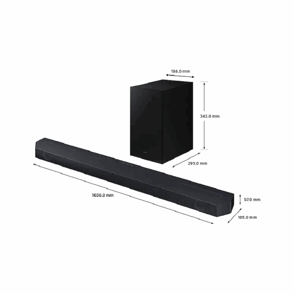 Samsung Home Theatre Q Series 3.1.2Ch, 0.5W, Dolby Atmos_Dts-X, Q-Symphony, Adaptive Sound, Synergy With Qled, Wireless Bluetooth Subwoofers Hw-Q600C/Zn
