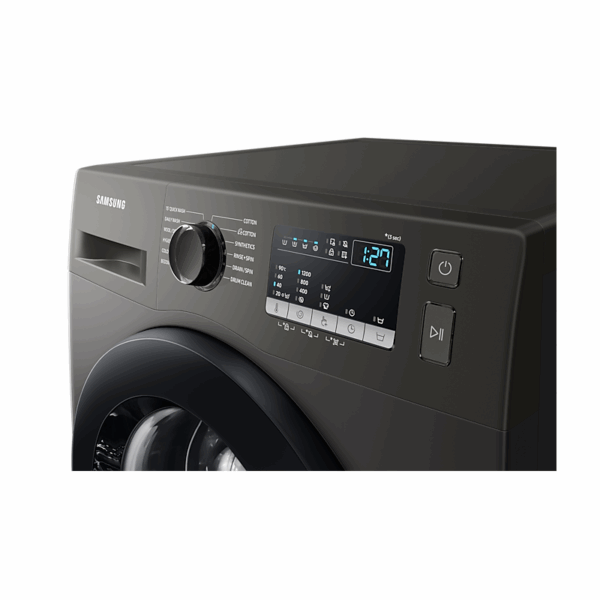 Samsung Washing Machine 7Kg Front Load, Digital Inverter Technology, Diiamond Drum, Quick Wash, Eco Bibble,  Energy Saving, Hygiene Steam, Silver Ww70T4020Cx/Nq
