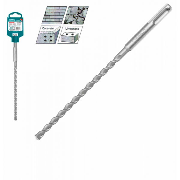 Total Hammer Drill Bit Sds Plus 20 X 310Mm High Quality Cross Head Carbide Tip, Chrome Alloy Steel Tac312003C