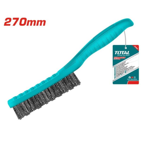 Total Steel Wire Brush 270Mm With Plastic Handle Tac3804051