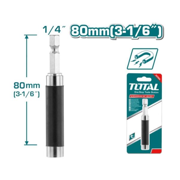 Total Screw Driver Bit Set Holder Extension With Magnetic 80Mm 1Pcs Tac463801