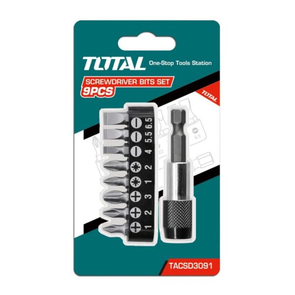 Total Screw Driver Bit 9Pcs Set Tacsd3091