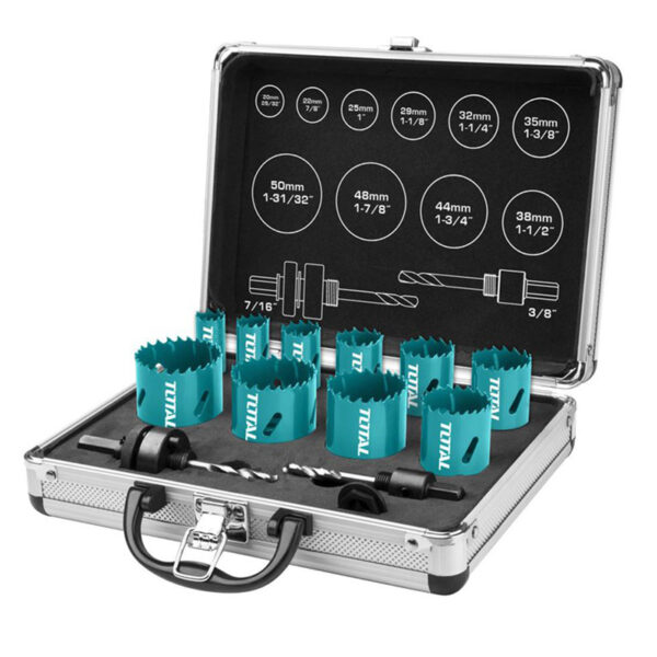 Total Hole Saw Set Bi-Metal 12Pcs Tacsh1121