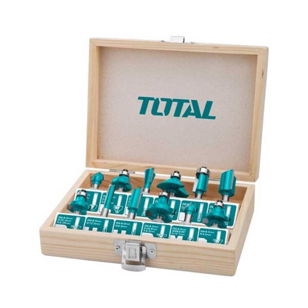 Total Router Bits 6Mm 12Pcs Set Tacsr0121