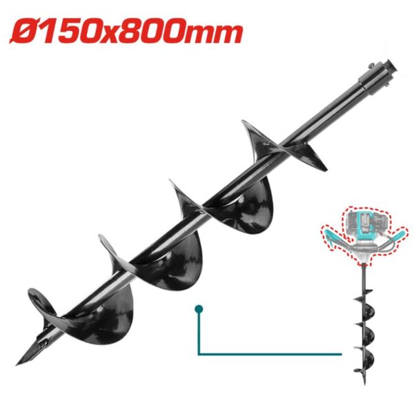 Total Earth Auger Bit Φ150Mm X 80Cm Tea55221-2