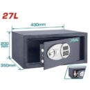Total Electronic Safe Box, 3 to 8 Digit Code Freely 20 x 43 x 35cm 27L TESF3501