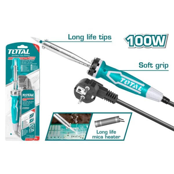 Total Electric Soldering Iron 100W Straight Tet10006