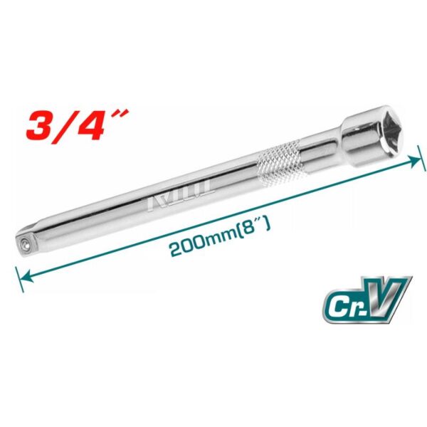 Total Socket Spanner Extension Bar 3/4&Quot;, Heat Treatment, Chromed Plated Theb34081