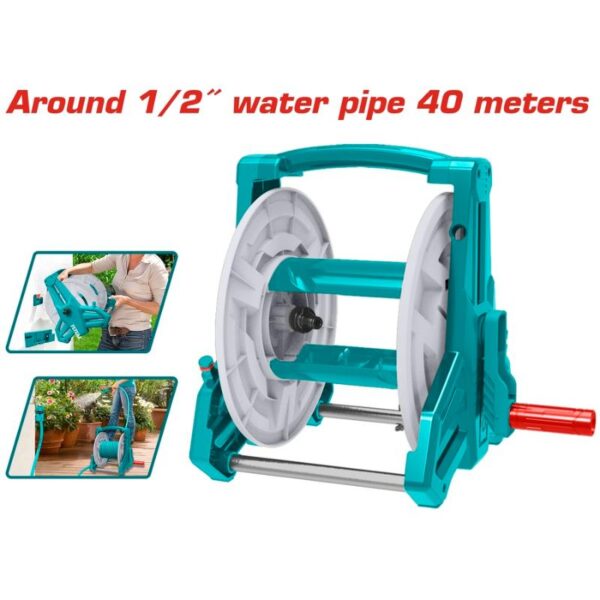 Total Garden Water Hose Reel/Water Pipe 1/2&Quot; 40M Thhr40122