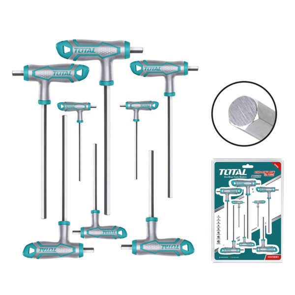 Total Hex Wrench &Amp; Allen Key Set T-Handle 8Pcs Thhw8081