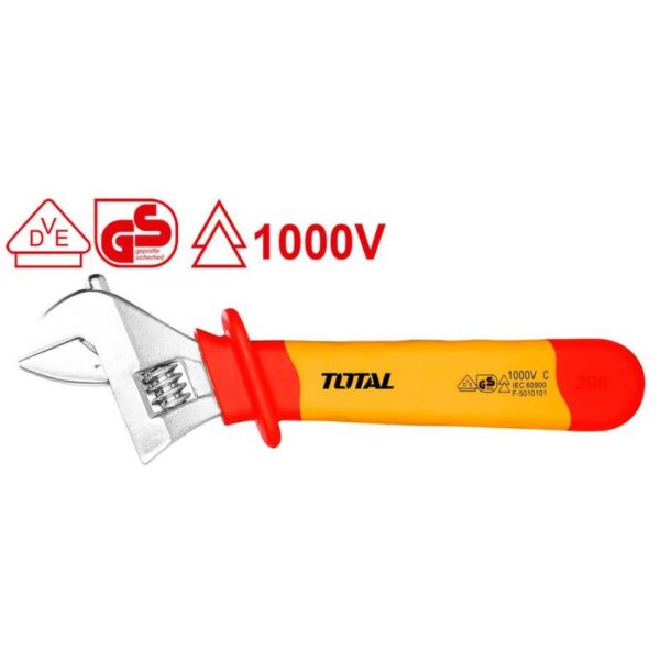 Total Adjustable Wrench 8&Quot; Insulated Thiadw081