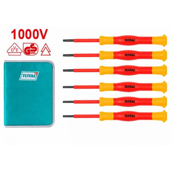 Total Screw Driver Precision 6Pcs Set Insulated Thkipsd0601