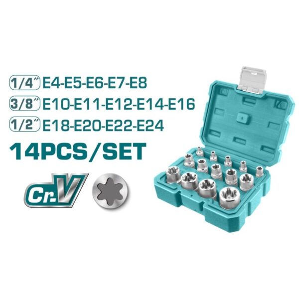 Total Socket Spanner Star Set 14Pcs Thktets0114
