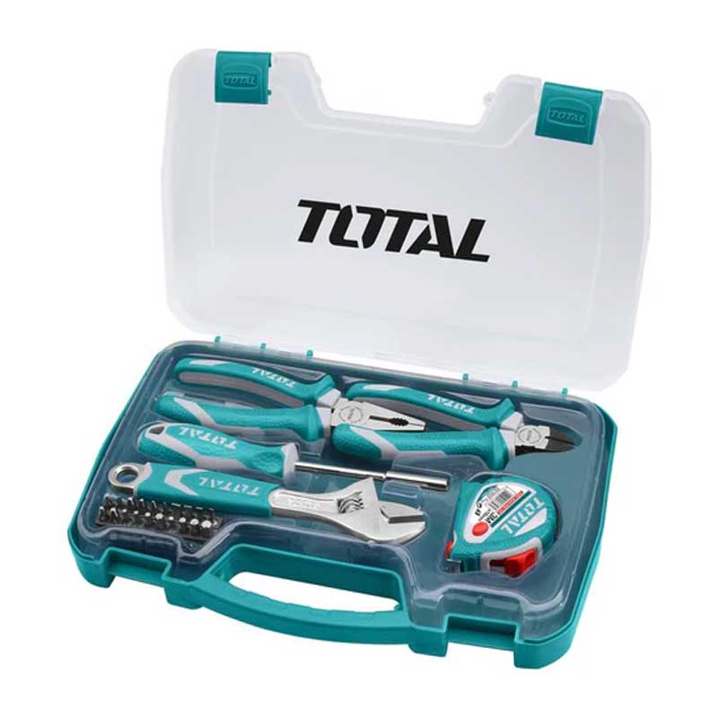 Total Tool Box Hand Tools 25Pcs Set Thkthp90256