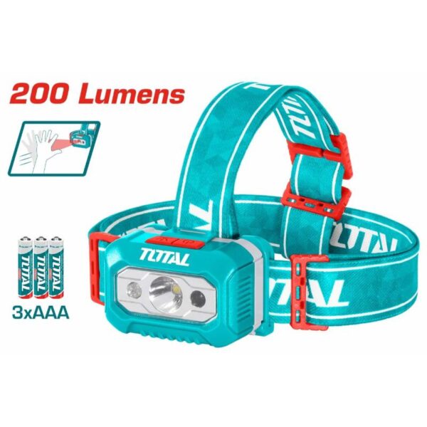 Total Led Head Lamp 200 Lumens, 3Aaa, Ipx4 Raining Resistant Thl013Aaa6
