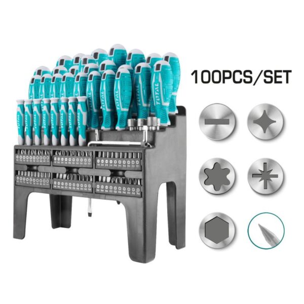 Total Screw Driver 100Pcs Set Tht2506100