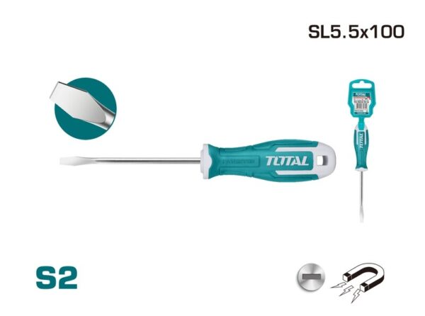 Total Slotted Screw Driver Sl5.5 X 100Mm Tht265100