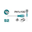 Total Phillips Screw Driver PH1 x 100mm THT26PH1100