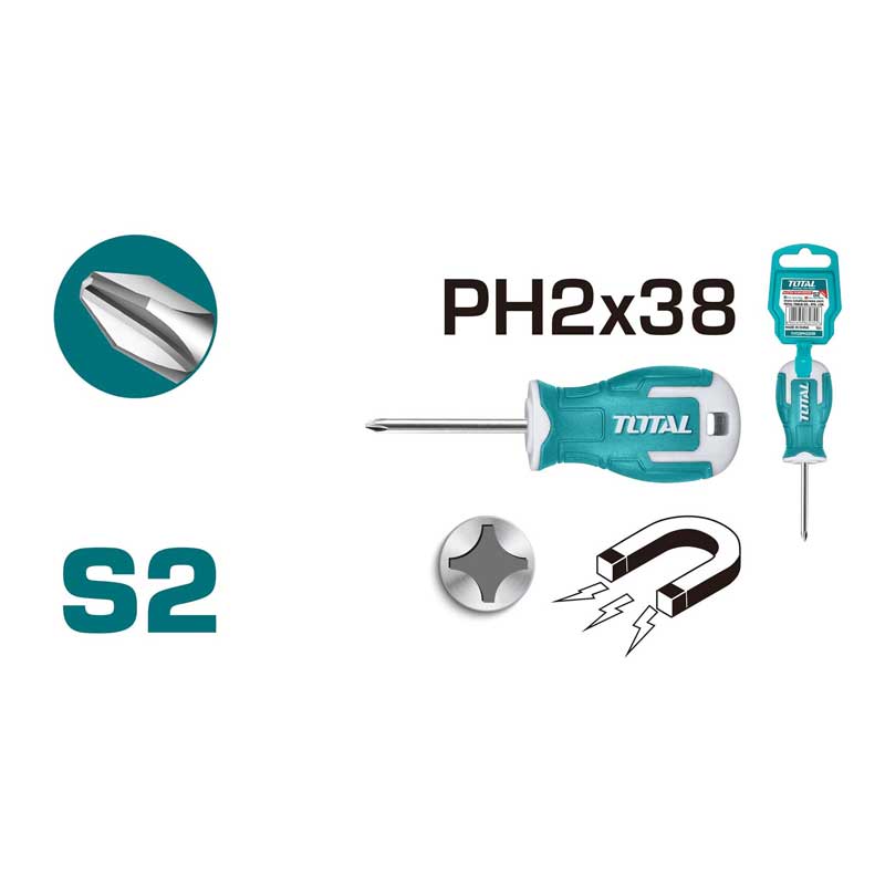 Total Phillips Screw Driver Ph2 X 38Mm Tht26Ph2038