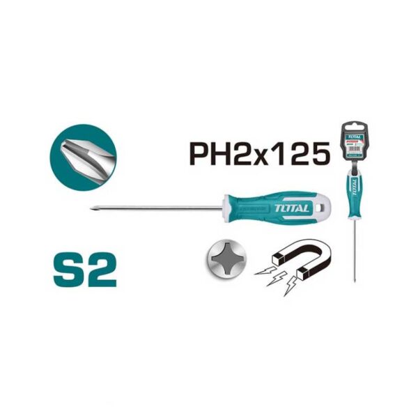 Total Phillips Screw Driver Ph2 X 125Mm Tht26Ph2125