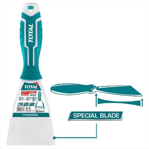 Total Putty Trowel 80Mm Aluminum Head Tht683806