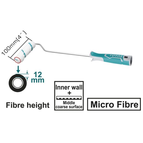Total Paint Brush Roller 4&Quot; Micro Fibre Tht8541D