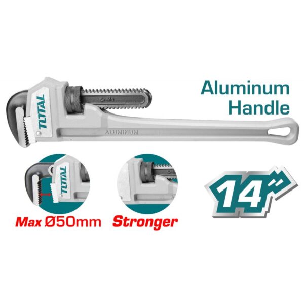 Total Pipe Wrench Aluminium Handle 14&Quot; Thtal17146