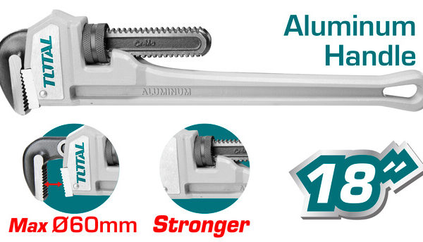 Total Pipe Wrench Aluminium Handle 18" THTAL17186