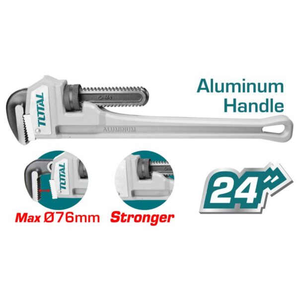 Total Pipe Wrench Aluminium Handle 24&Quot; Thtal17246