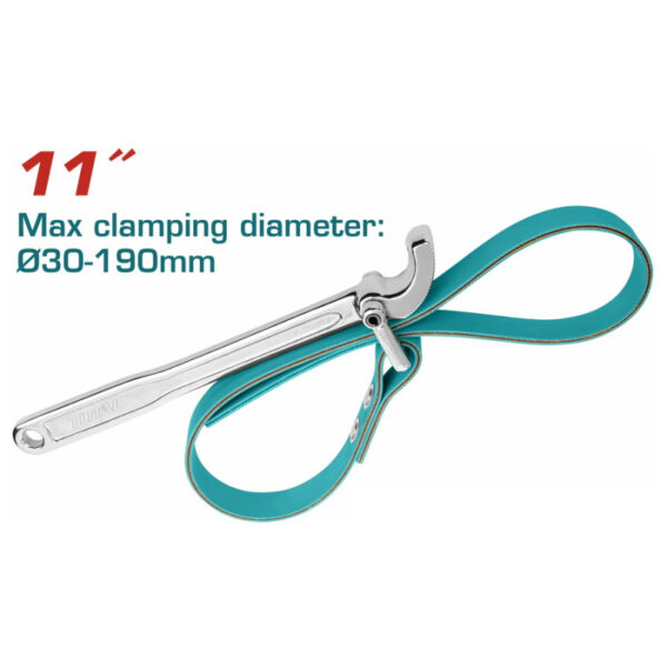 Total Belt Strap Wrench Rubber And Nylon Belts 820Mm 11&Quot; Thtbpw1206