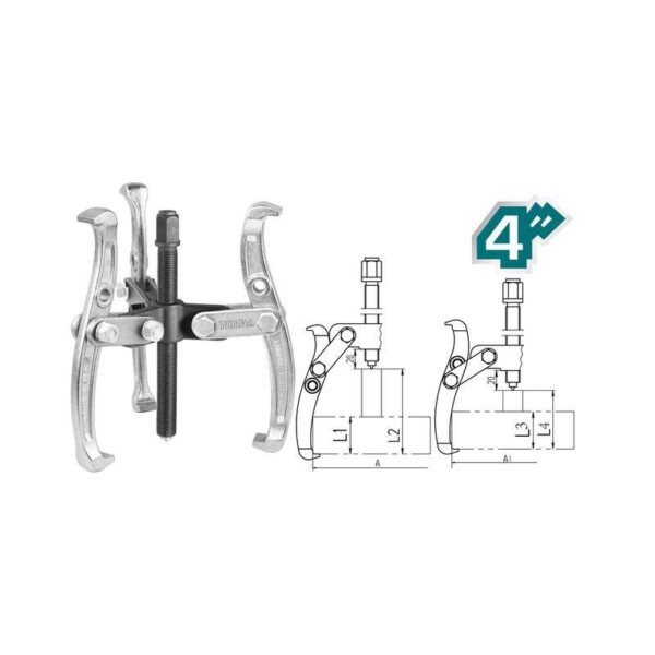 Total Gear Puller 3 Jaws 4&Quot; Thtgp346