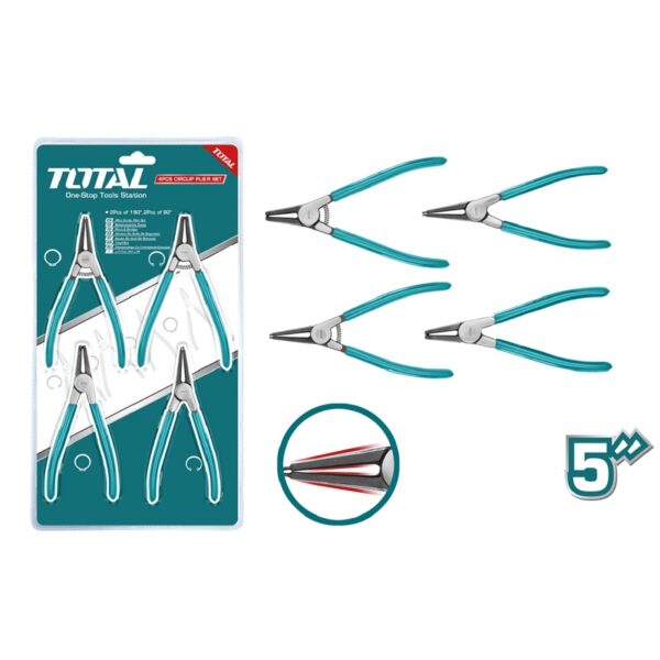 Total Circlip Pliers Set 4Pcs Thtj214041
