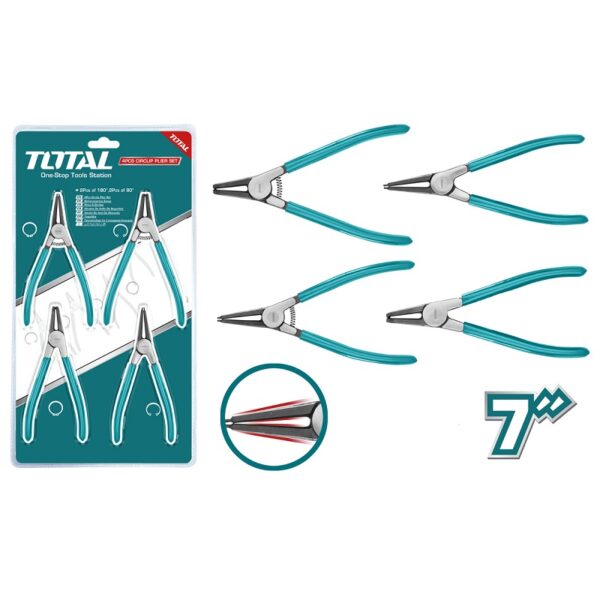 Total Circlip Pliers Set 4Pcs Thtj214042