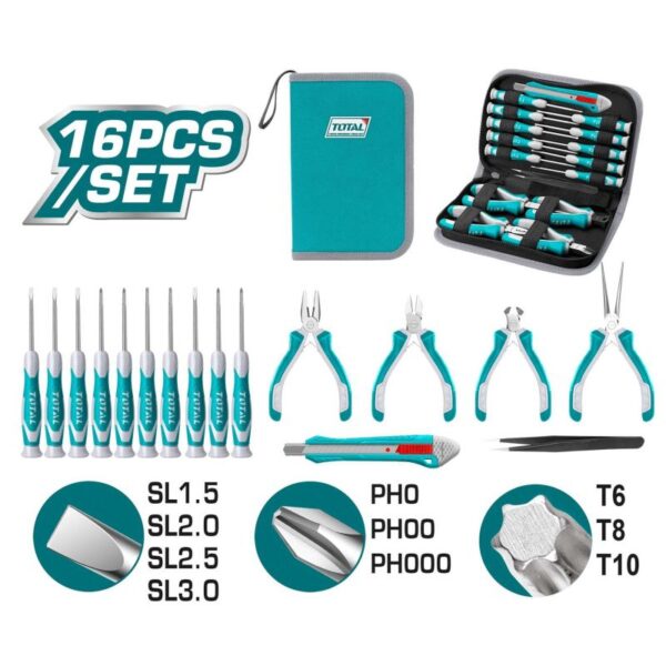 Total Tool Box Precision Tools 16Pcs Set Tkttsk0162