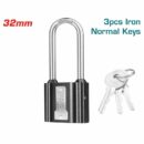 Total Iron Padlock Long Shackle 32mm with 3 keys TLK31321L
