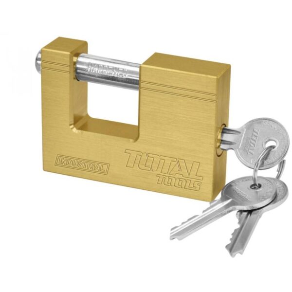 Total Brass Block Padlock 90Mm Heavy Duty Tlk32903