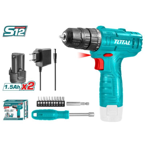 Total Drill Machine Cordless Li-Ion 12V Tosli22111