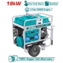 Total Gasoline Generator 19kW 220-240V Petrol Powered with Low Oil Level Stop System Light Alarming TP1200006