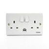 Tronic Twin Switch Socket with USB