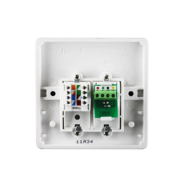 Tronic Telephone Socket White Rj11 6 Line