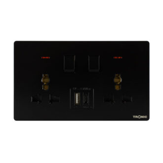 Tronic Universal Switch Socket Twin With Usb + Type C