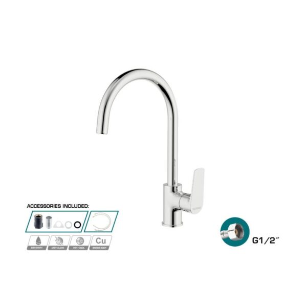 Total Kitchen Washbasin Mixer 361Mm Tslbm23401