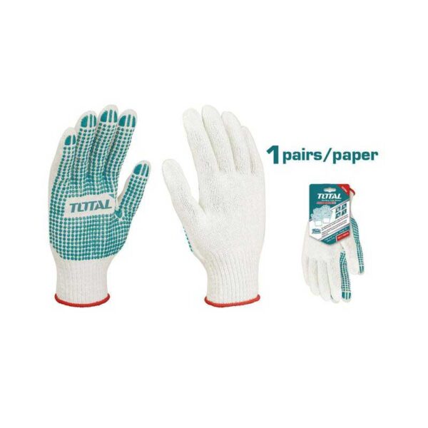 Total Knitted And Pvc Dot Gloves Pair Xl Tsp11102